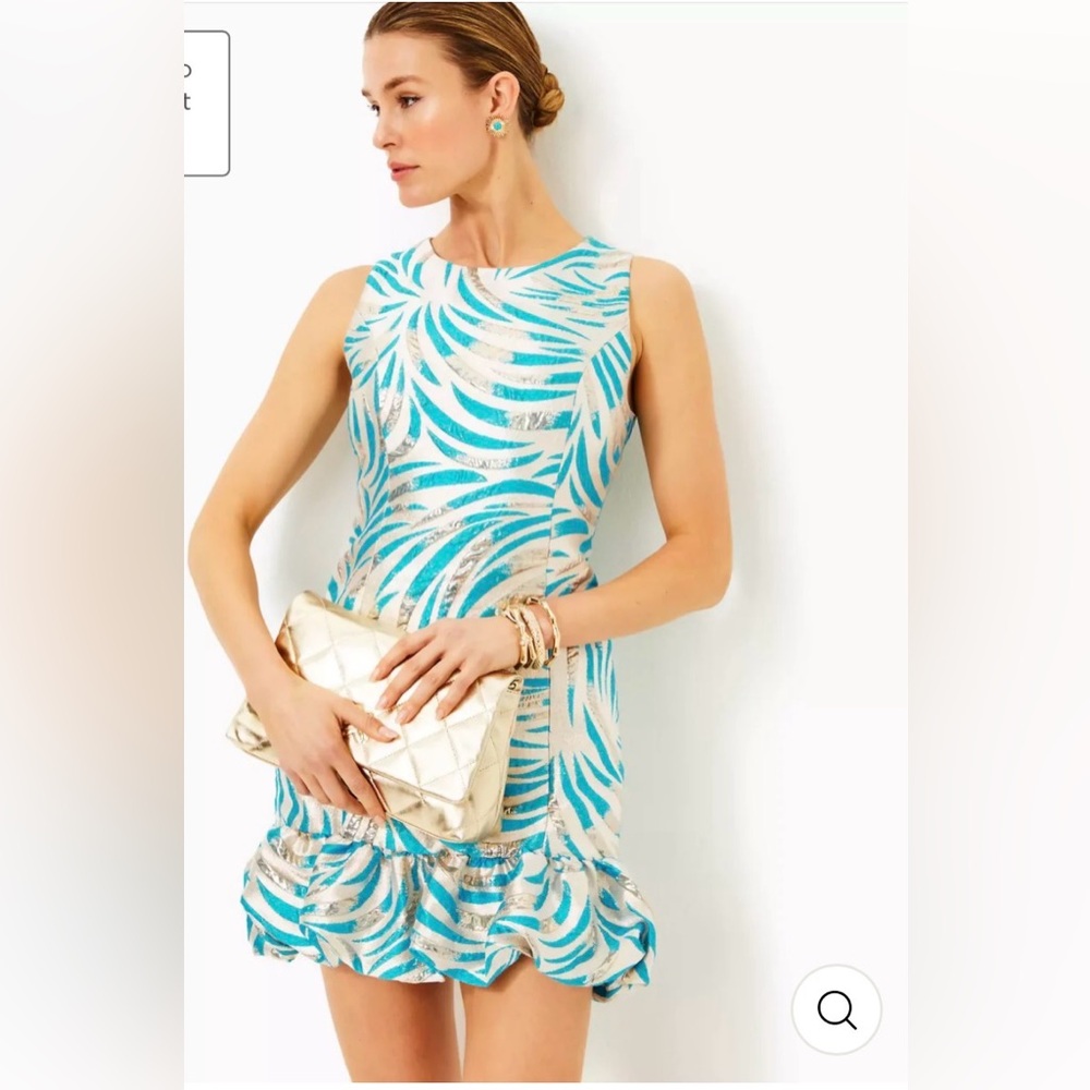 Lilly Pulitzer Teal and Silver Dress